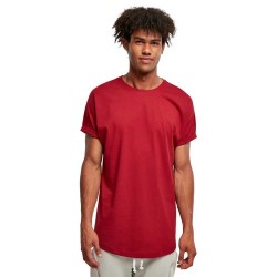 тениска,мъжки,тениски,urban,classics,long,shaped,turnup,short,sleeve,t,shirt,brick,red,(red)