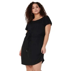 рокля,дамски,поли,и,рокли,only,carmakoma,april,knee,solid,short,sleeve,short,dress,black,(black)