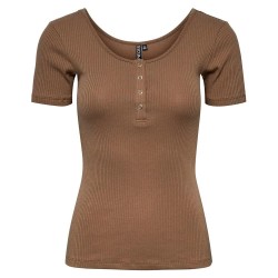 тениска,дамски,тениски,pieces,kitte,bc,short,sleeve,t,shirt,brown,(fossil)