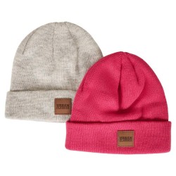 шапка,всички,шапки,urban,classics,logopatch,beanie,2,units,pink,heather,white,(multicolor)