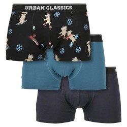 боксерки,мъжко,бельо,urban,classics,organic,x,mas,boxers,3,units,teddy,jasper,navy,(multicolor)