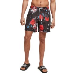 бански,гащета,мъжки,бански,костюми,urban,classics,pattern,swimming,shorts,black,(black,rose)