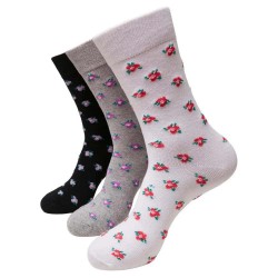 чорапи,мъжки,чорапи,urban,classics,recycled,yarn,flower,socks,3,pairs,multicolor,(grey,black,white)