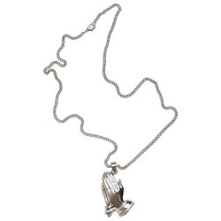 бижутерия,urban,classics,pray,hands,necklace,silver,(silver)