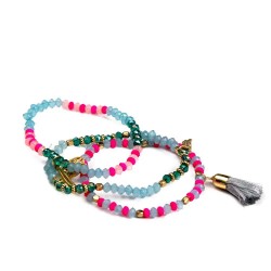 бижутерия,inca,hair,jewellery,pompom,bracelet,inca,set,3,units,multicolor,(multicolor)