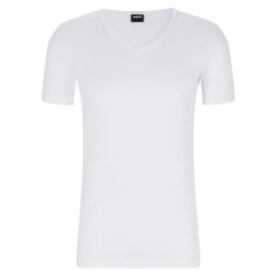мъжко,бельо,boss,modern,short,sleeve,v,neck,base,layer,2,units,white