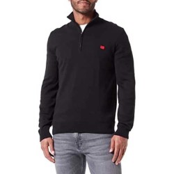 блуза,мъжки,пуловери,hugo,san,quintus,c,half,zip,sweater,black