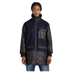 яке,дамски,якета,и,палта,g,star,long,teddy,quilted,liner,jacket,blue