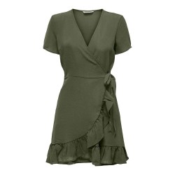 рокля,дамски,поли,и,рокли,only,nova,life,marlie,wrap,solid,short,sleeve,short,dress,green,(kalamata)