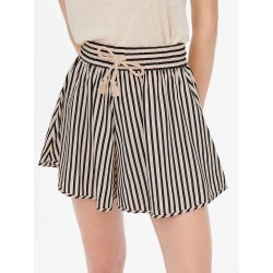къси,панталони,дамски,панталони,only,sweet,wide,shorts,white,(black,stripes,pink,tint)