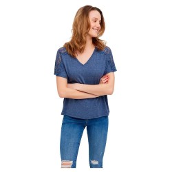 тениска,дамски,тениски,vero,moda,june,short,sleeve,v,neck,t,shirt,blue,(vintage,indigo)