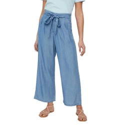 панталони,дамски,панталони,vero,moda,mia,loose,summer,ankel,high,waist,pants,blue,(light,blue,denim)
