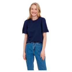 тениска,дамски,тениски,vero,moda,nanett,short,sleeve,t,shirt,blue,(navy,blazer)