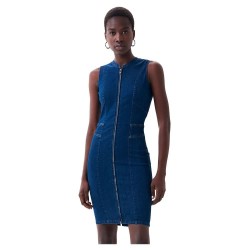 дънки,дамски,поли,и,рокли,salsa,jeans,push,in,secret,denim,sleeveless,short,dress,blue