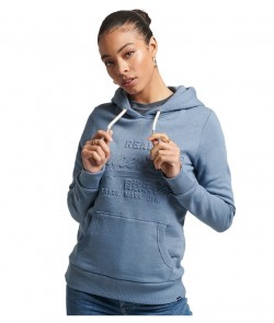 суичър,дамски,блузи,superdry,vintage,logo,emboss,hoodie,blue