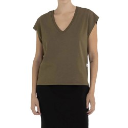 тениска,дамски,тениски,replay,w3684.000.22608,short,sleeve,v,neck,t,shirt,238,(brown)