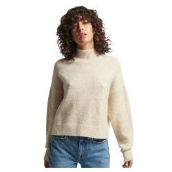 блуза,дамски,пуловери,дамски,плетени,дрехи,superdry,vintage,essential,mock,neck,sweater,ecru,(beige)