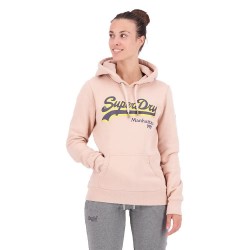 суичър,дамски,блузи,superdry,vintage,logo,borough,hoodie,rose,dust,(orange)