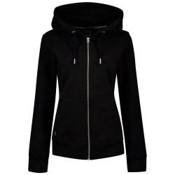 блуза,дамски,блузи,superdry,vintage,logo,emb,hood,full,zip,sweatshirt,black