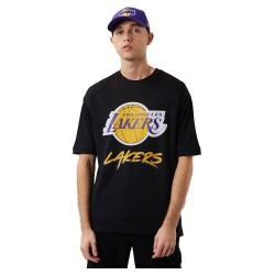 тениска,мъжки,тениски,new,era,los,angeles,lakers,nba,script,mesh,short,sleeve,t,shirt,black