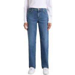 панталони,дамски,панталони,lee,straight,fit,pants,blue