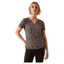 тениска,дамски,тениски,garcia,z0006,60,short,sleeve,v,neck,t,shirt,grey,(black)