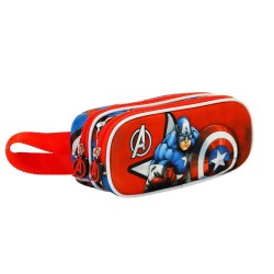 канцеларски,принадлежности,karactermania,double,pocket,3d,soldier,capitan,america,marvel,pencil,case,red,(red)