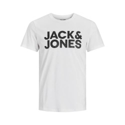 тениска,мъжки,тениски,jack,&,jones,corp,logo,short,sleeve,t,shirt,white,print,large,print,black,(white)