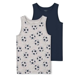 футболна,фланелка,детски,тениски,name,it,melange,football,sleeveless,t,shirt,2,units,grey,(grey,melange)