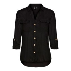 риза,с,дълъг,ръкав,дамски,блузи,дамски,ризи,vero,moda,bumpy,new,long,sleeve,shirt,black