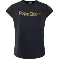 тениска,дамски,тениски,pepe,jeans,carli,short,sleeve,t,shirt,black,(washed,black)