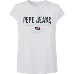 тениска,дамски,тениски,pepe,jeans,parker,short,sleeve,t,shirt,white,(white)