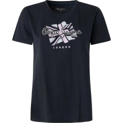 тениска,дамски,тениски,pepe,jeans,poppy,short,sleeve,t,shirt,dulwich,(black)