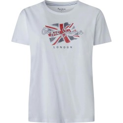 тениска,дамски,тениски,pepe,jeans,poppy,short,sleeve,t,shirt,white,(white)