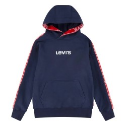 суичър,детски,блузи,levi's®,logo taping pullover,hoodie,black
