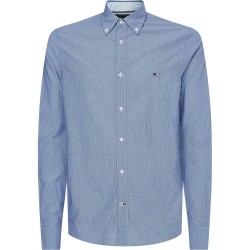 карирана,риза,мъжки,ризи,tommy,hilfiger,natural,soft,micro,check,long,sleeve,shirt,blue