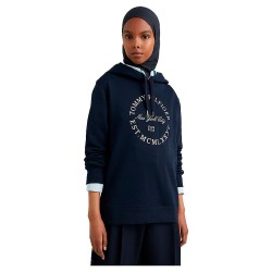 суичър,дамски,блузи,tommy,hilfiger,regular,metallic,roundall,hoodie,blue