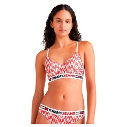 дамско,бельо,дамски,бикини,и,танкини,tommy,jeans,lightly,lined,lette,print,bra,bra,red,(spell,out,red)