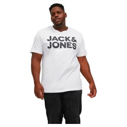 тениска,мъжки,тениски,jack,&,jones,large,size,corp,logo,t,shirt,white,(white)