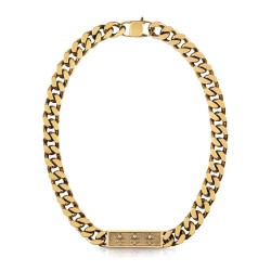 бижутерия,guess,23,11,mm,curb,4dc,frame,necklace,golden