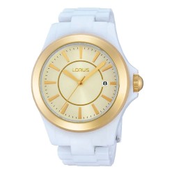 Часовник Lorus watches RH976EX9 woman watch - White / Golden (White) часовник,часовници,lorus,watches,rh976ex9,woman,watch,white,golden,(white)
