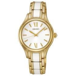 Часовник Seiko watches SRZ398P1 woman watch - White / Golden (Multicolor) часовник,часовници,seiko,watches,srz398p1,woman,watch,white,golden,(multicolor)
