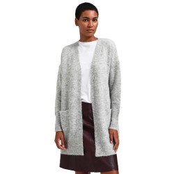 жилетка,дамски,пуловери,дамски,плетени,дрехи,selected,lulu,new,cardigan,light,grey,melange,(grey)