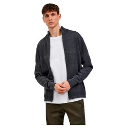 блуза,мъжки,пуловери,selected,maine,full,zip,sweater,blue,(dark,grey,melange)