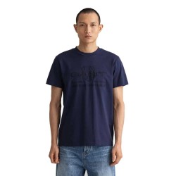 тениска,мъжки,тениски,gant,d1,tonal,archive,shield,short,sleeve,t,shirt,blue