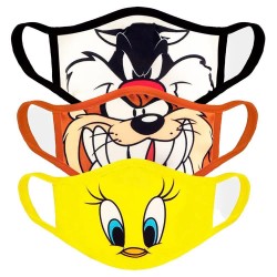 други,аксесоари,difuzed,warner,bros,looney,tunes,face,mask,3,units,multicolor