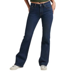 дънки,дамски,панталони,superdry,vintage,mid,rise,slim,flare,jeans,blue