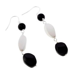 бижутерия,cristian,lay,541100,earrings,silver,(black,white)
