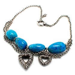 бижутерия,folli,follie,4n0t051ku,necklace,silver,(blue)