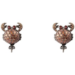 бижутерия,lancaster,jla,ear,crab4,earrings,golden,(brown,ip,black)